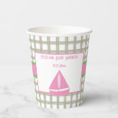 Ahoy Het is een Jongen Nautisch Baby shower Papieren Bekers (Achterkant)