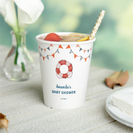 Ahoy Het is een Jongen Nautisch Baby shower Papieren Bekers