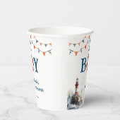 Ahoy Het is een Jongen Nautisch Baby shower Papieren Bekers (Rechts)