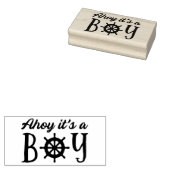 Ahoy Het is een Jongen Nautisch Baby shower Rubberstempel (Gestempeld)