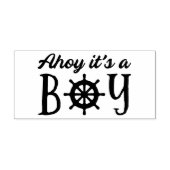 Ahoy Het is een Jongen Nautisch Baby shower Rubberstempel (Afrduk)