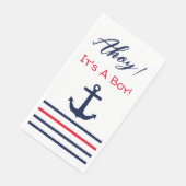 Ahoy, het is een jongen! Nautisch Baby shower Servet (Hoek)