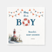 Ahoy Het is een Jongen Nautisch Baby shower Servet (Voorkant)