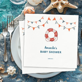 Ahoy Het is een Jongen Nautisch Baby shower Servet