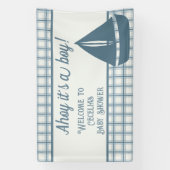 Ahoy Het is een Jongen Nautisch Baby shower Spandoek (Verticaal)