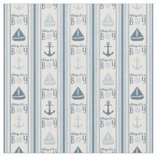 Ahoy Het is een Jongen Nautisch Baby shower Stof