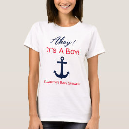 Ahoy, het is een jongen! Nautisch Baby shower T-shirt