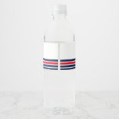 Ahoy, het is een jongen! Nautisch Baby shower Waterfles Etiket (Achterkant)