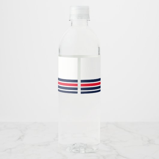 Ahoy, het is een jongen! Nautisch Baby shower Waterfles Etiket (Achterkant)