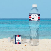 Ahoy, het is een jongen! Nautisch Baby shower Waterfles Etiket