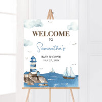 Ahoy Het is een jongen nautisch Baby shower Welkom
