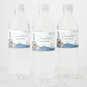 Ahoy Het is een jongen nautisch Waterfles Etiket