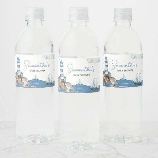 Ahoy Het is een jongen nautisch Waterfles Etiket (Flessen)