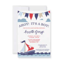 AHOY! Het is een JONGEN! Nautisch Zeilen Baby show