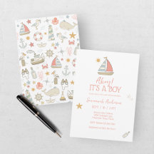 Ahoy Het Is Een Jongen Nautische Baby Shower
