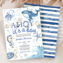 Ahoy Het is een Jongen Nautische Baby Shower