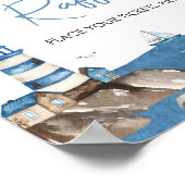 Ahoy Het is een jongen nautische Baby shower luier Poster (Hoek)