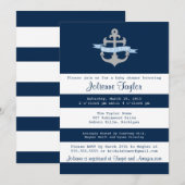 Ahoy het is een jongen nautische Baby shower uitno Kaart (Voorkant / Achterkant)