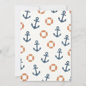 Ahoy het is een jongen nautische Baby shower uitno Kaart (Achterkant)