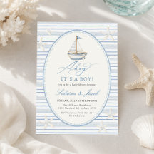 Ahoy Het is een Jongen Nautische Baby Shower Uitno