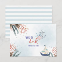 Ahoy het is een jongen nautische babyshower bijlag