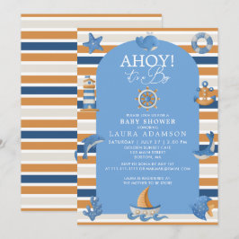 Ahoy het is een jongen Nautische zeiler Oceaan Bab Kaart
