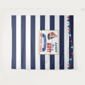 Ahoy het is een jongen Navy Baby Shower Party Wand Wandkleed (Voorkant (horizontaal))