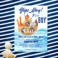 Ahoy, het is een jongen Noah's Ark Christelijk bab