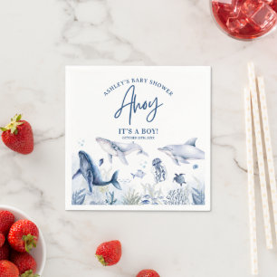 Ahoy! Het is een Jongen, Onder de Zee Jongen Baby  Servet