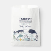 Ahoy Het is een jongen onder het Zee Baby shower Bedankzakje (Voorkant)