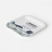 Ahoy Het is een jongen onder het Zee Baby shower Papieren Bordje (Gebogen)