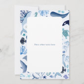 Ahoy Het is een jongen onder het Zee Blue Baby sho Kaart (Achterkant)