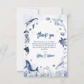 Ahoy! Het is een jongen, onder het Zee Boy Baby sh Bedankkaart (Voorkant)