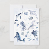 Ahoy! Het is een jongen, onder het Zee Boy Baby sh Bedankkaart (Achterkant)