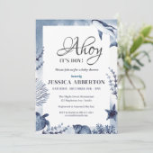 Ahoy, het is een jongen onder het Zee Ocean Animal Kaart (Staand voorkant)