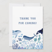 Ahoy Het is een jongen onder Zee Baby shower Dank  Kaart (Achterkant)