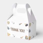 Ahoy het is een jongen piraat Baby shower Bedankdoosjes (Achterkant)