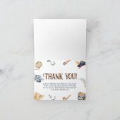 Ahoy het is een jongen piraat Baby shower Bedankkaart (Binnen)