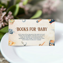 Ahoy het is een jongen piraat Baby shower boeken v Informatiekaartje