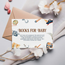 Ahoy het is een jongen piraat Baby shower boeken v Informatiekaartje