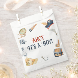 Ahoy het is een jongen piraat Baby shower gunsttas Bedankzakje