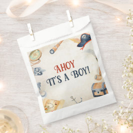 Ahoy het is een jongen piraat Baby shower gunsttas Bedankzakje