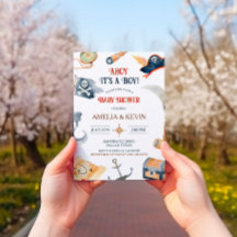 Ahoy het is een jongen piraat Baby shower