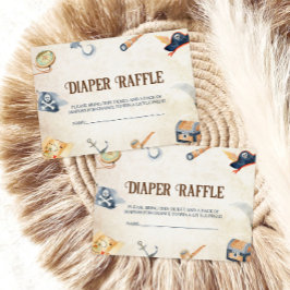 Ahoy het is een jongen piraat Baby shower luier Ra Informatiekaartje