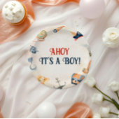 Ahoy het is een jongen piraat Baby shower Papieren Bordje
