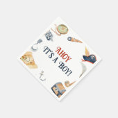 Ahoy het is een jongen piraat Baby shower Servet (Hoek)