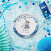 Ahoy Het is een Jongen Schattige Nautisch Baby sho Papieren Bordje (Feest)