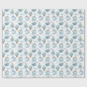 Ahoy het is een jongen Schattige walvis Baby showe Cadeaupapier (Vlak)