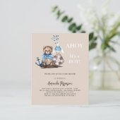 Ahoy het is een jongen teddy zeiler budget Baby sh (Staand voorkant)