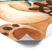 Ahoy het is een jongen teddybeer baby shower welko poster (Hoek)